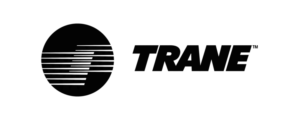 Trane logo with horizontal lines, representing reliable HVAC solutions for heating and cooling in Lawrenceville, GA.