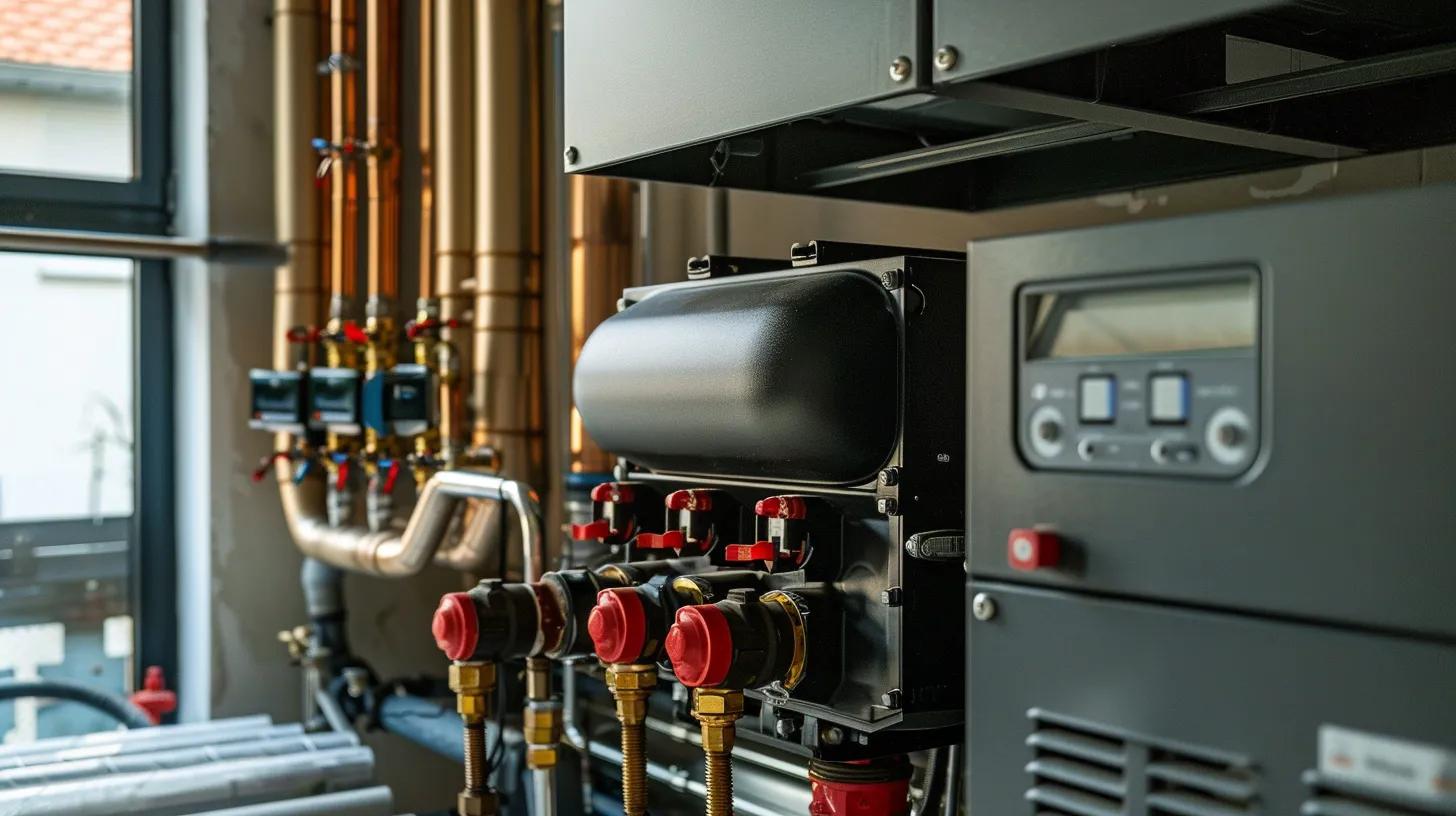 Furnace repair equipment with valves and gauges, showcasing components essential for ensuring heating efficiency and safety.
