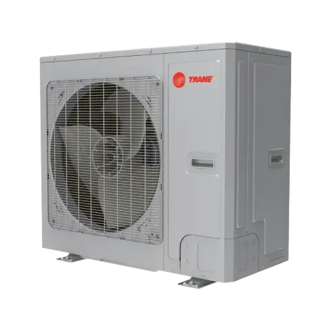 Trane cold climate multi-zone heat pump unit, designed for efficient heating and cooling in residential settings.
