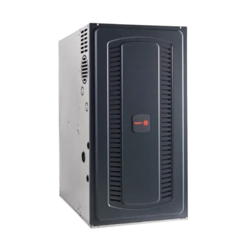 Trane single-stage propane furnace with black casing, designed for efficient home heating and reliable performance, relevant to furnace maintenance services.